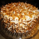 Lemon passion meringue cake