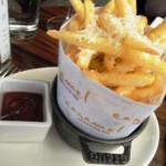 Caramel's French fries with parmesan and garlic