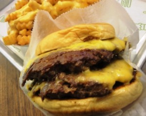Shake Shack's double cheeseburger and cheesy fries