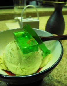 Green tea ice cream