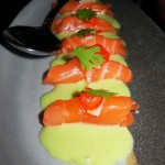 Cured salmon tiradito