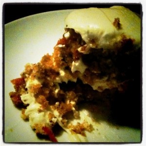 Slice of carrot cake courtesy of my Instagram