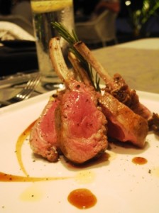 Lamb chops with artichoke and fingerling potatoes