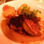 Seared foie gras with Yorkshire pudding