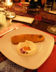 Roasted spiced pineapple with mascarpone and caramel