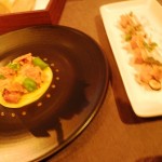 Small plates - lobster and foie gras