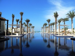 Park Hyatt Abu Dhabi - the view from the pool to the beach