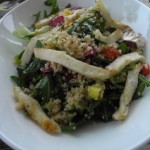 Couscous and grilled halloumi salad
