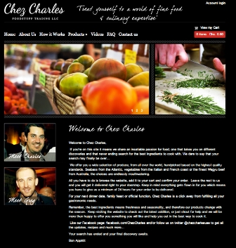 Chez Charles gourmet grocery website