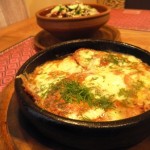 Hochu Harcho - suluguni cheese and tomato melt