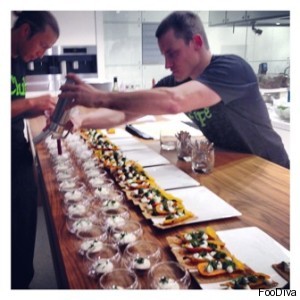 Chef for Hire Tomas prepping canapes