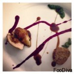 Starter a la Jackson Pollock (Summertime) quail breast and roulade with lemon confit, beetroot and balsamic