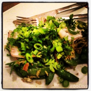 Steamed Asian sea bass a la Jamie Oliver and Philips HomeCooker