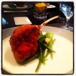 Lamb cutlets stuffed with bresaola, sage and fontina cheese