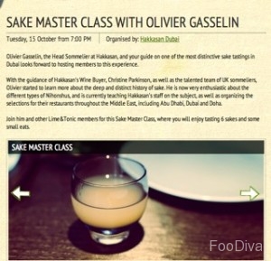 Lime & Tonic's sake masterclass at Hakkasan Dubai