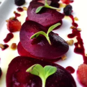 Beetroot Goats Cheese Towers