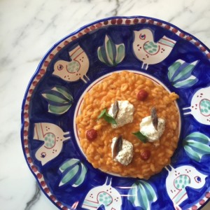 Primavera tomato risotto