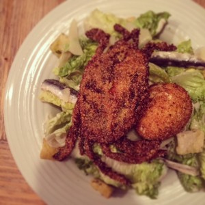 Soft shell crab Caesar salad